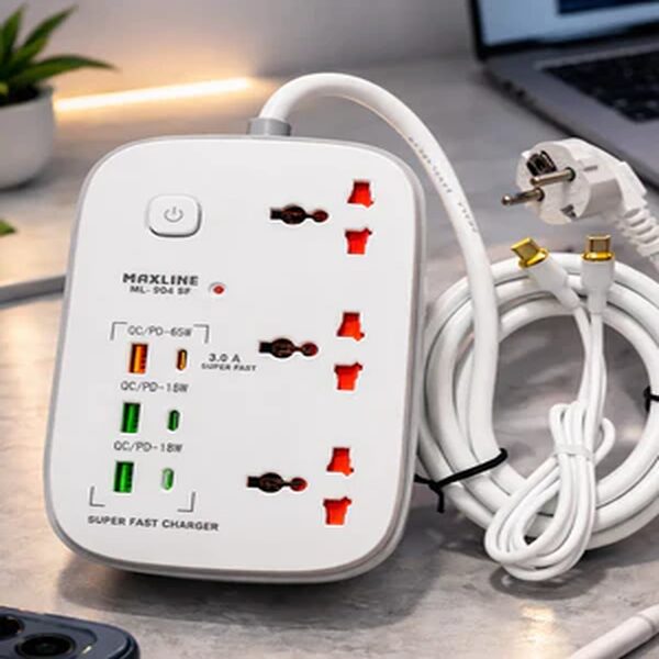 Maxline ML-904SF Smart Guard Fast Charging Multiplug